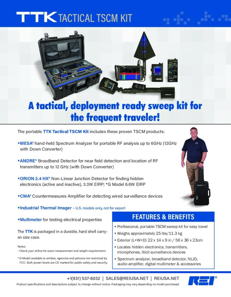 TTK (Tactical TSCM Kit) Brochure