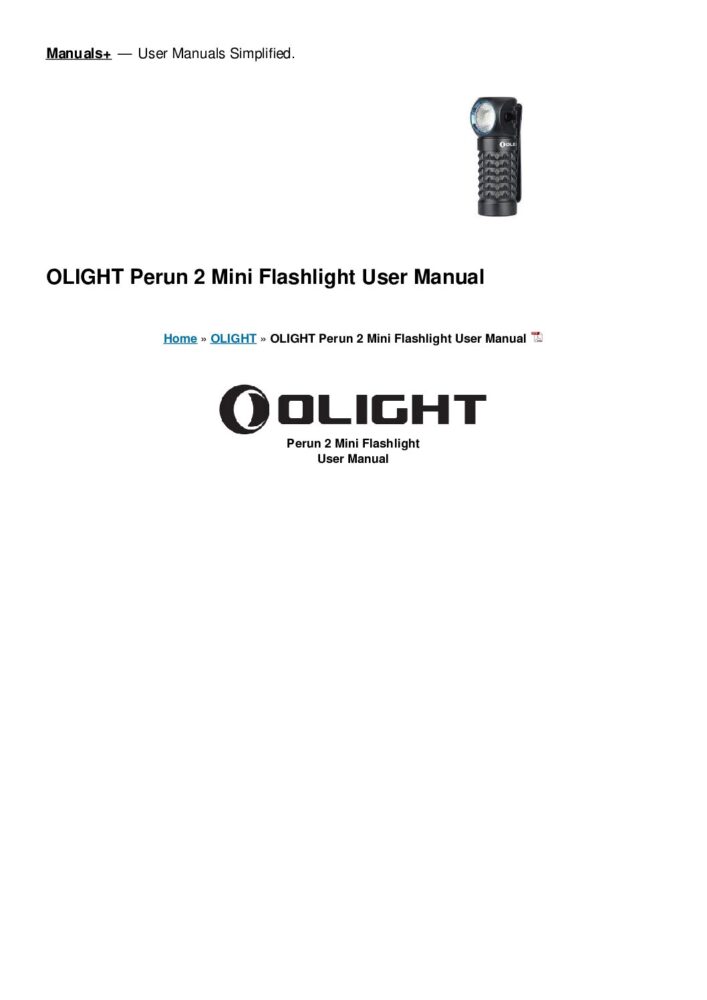 perun 2 mini flashlight manual